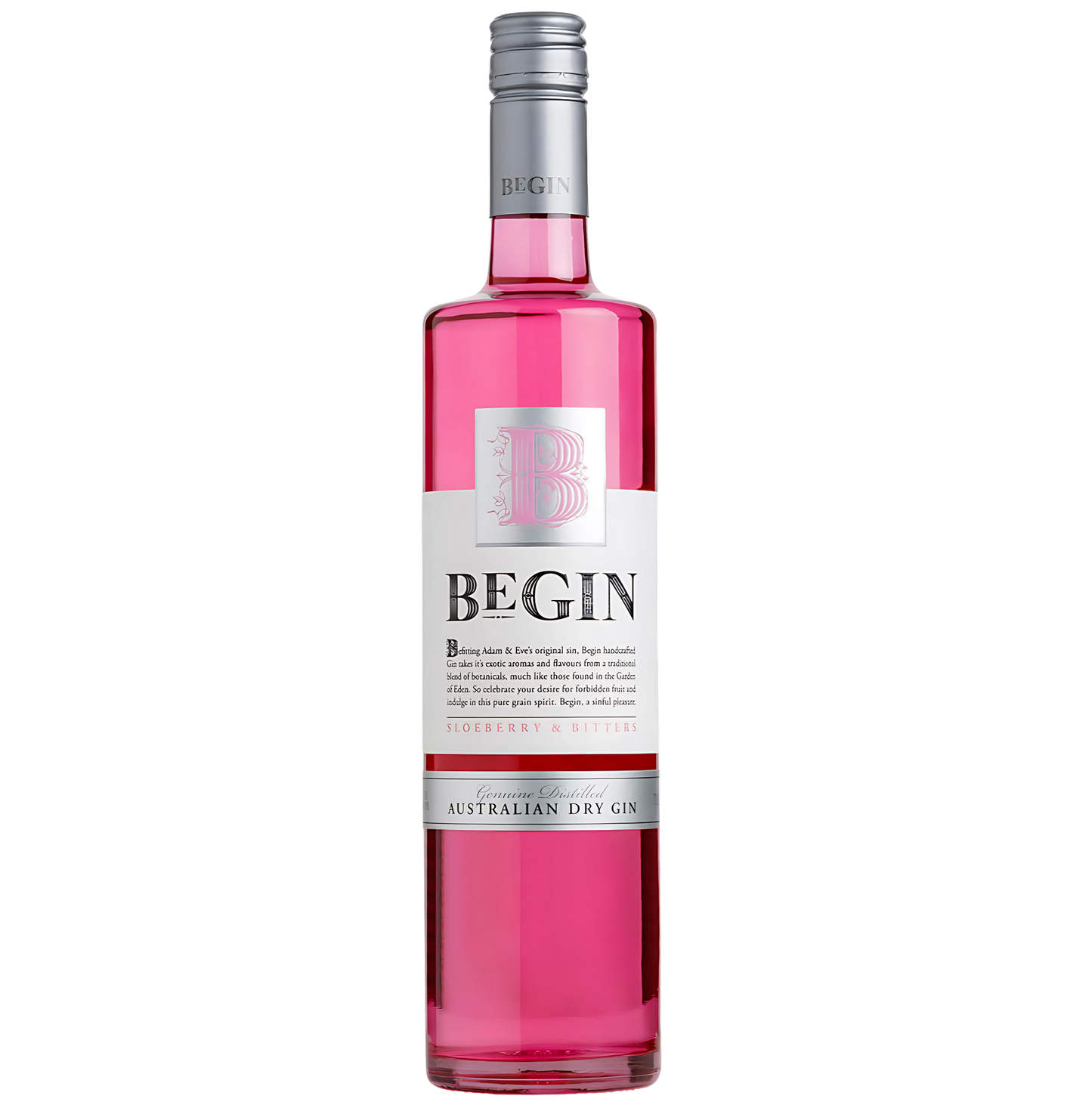Bottle of Begin Sinfully Sweet Pink Gin