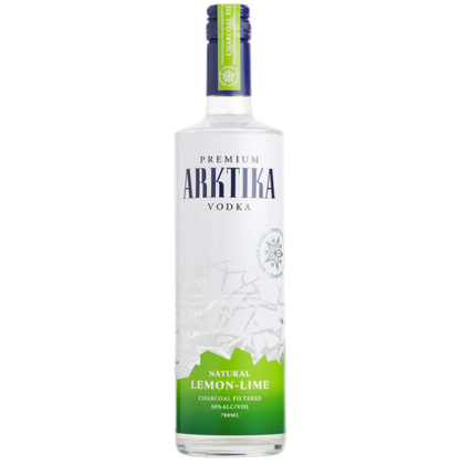 Bottle of Arktika Lemon Lime Premium Vodka
