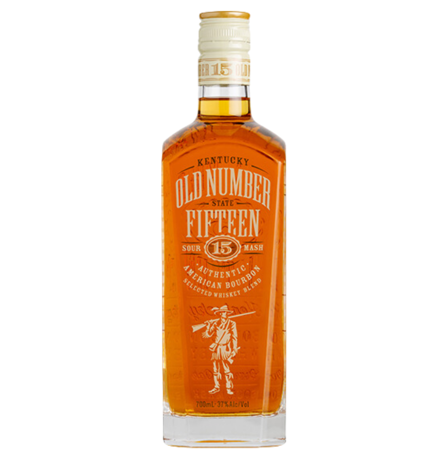 Bottle of Old Number Fifteen Kentucky Bourbon Whiskey