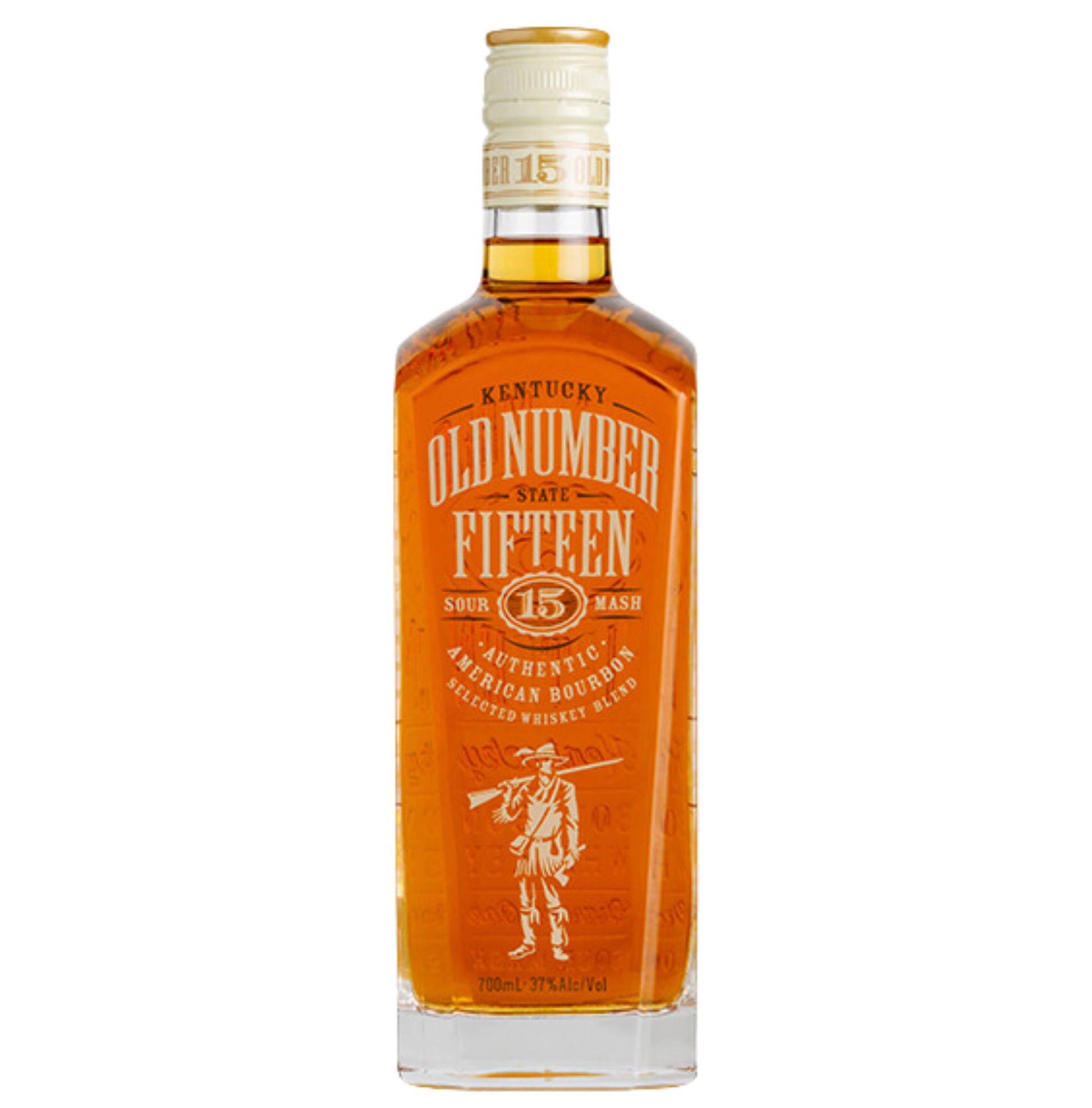 Bottle of Old Number Fifteen Kentucky Bourbon Whiskey