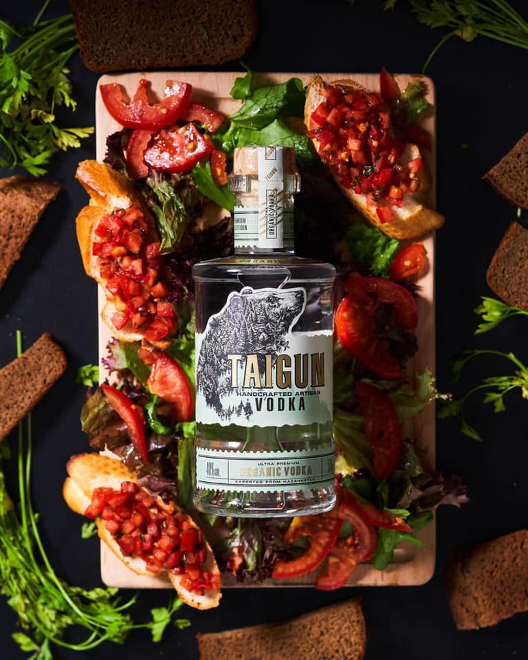 Bottle of Taigun Organic Siberian Vodka
