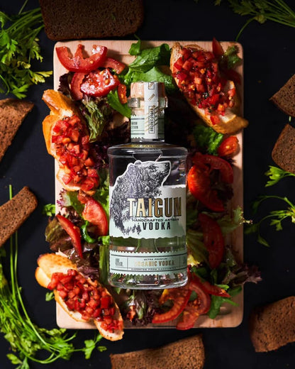 Bottle of Taigun Organic Siberian Vodka
