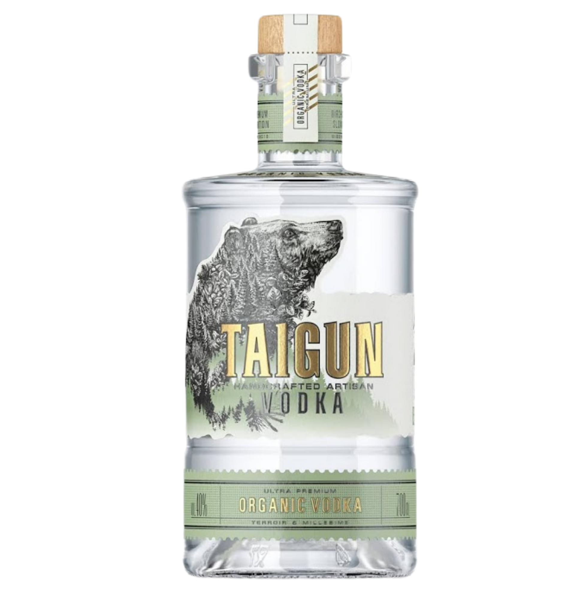 Bottle of Taigun Organic Siberian Vodka