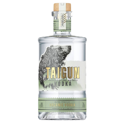 Bottle of Taigun Organic Siberian Vodka